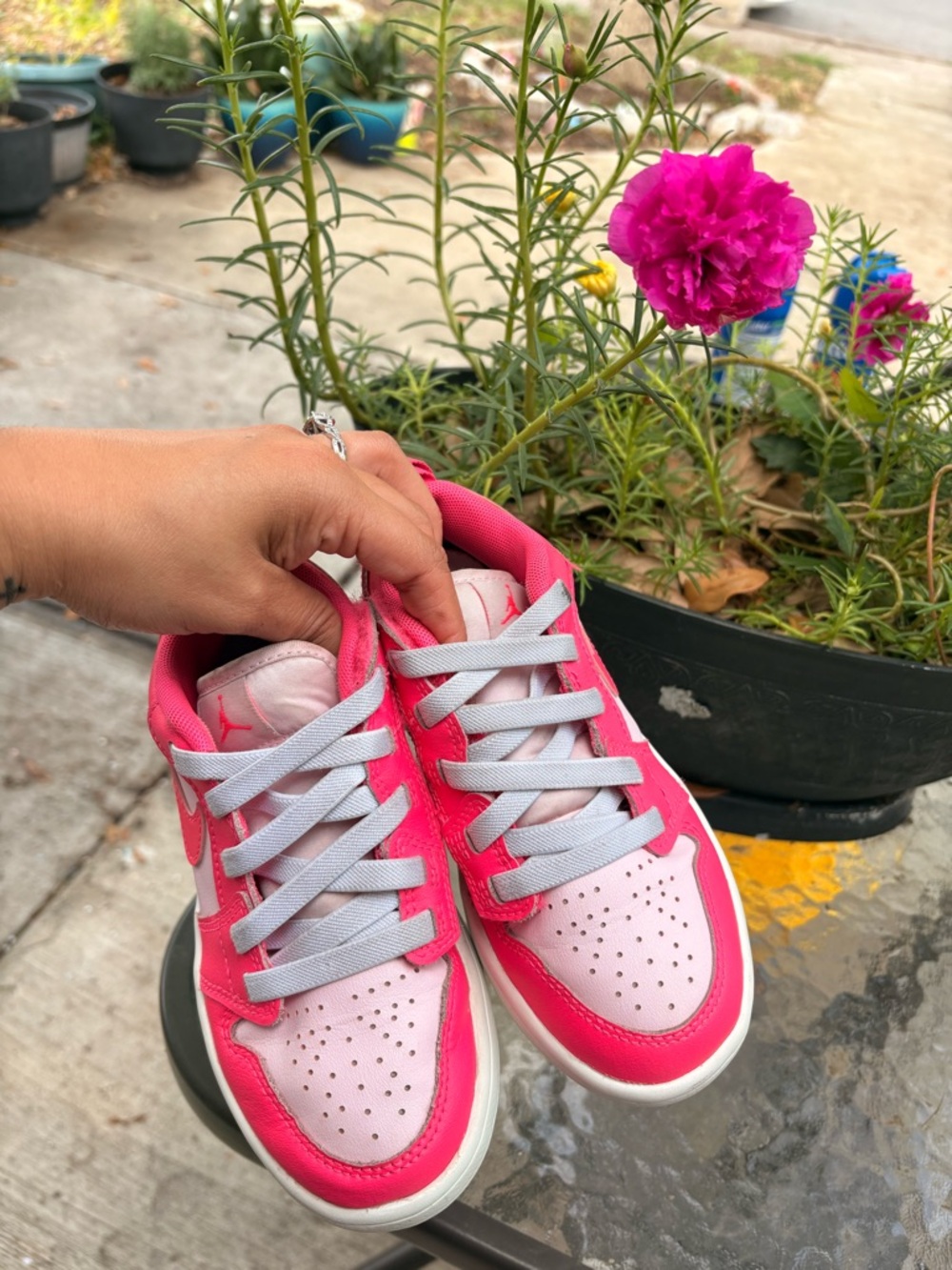 Jordan Kids Pink/Light Pink Low-Top Sneakers - Picture 7 of 7
